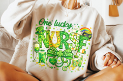 One Lucky Nurse PNG, St Patrick's Day Nurse PNG, Lucky Nurse Product Image 5