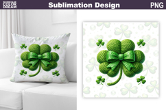 St. Patrick's Day Pillow Design | Lucky Clover Sublimation Product Image 1
