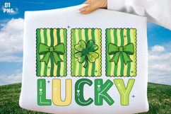 Lucky Png, St Patrick's Day Png, Coquette Bow Png Product Image 1