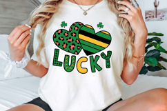 Lucky Saint Patrick PNG, St Patrick Lucky Leopard Heart PNG Product Image 2