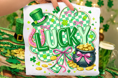 Lucky St Patrick's Day PNG, Lucky Day PNG, Shamrock PNG Product Image 1