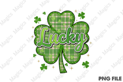 Lucky Shamrock Png, Blessed Vibes Png Product Image 1