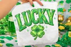 Lucky St Patrick's Day PNG, Lucky Day PNG, Shamrock PNG Product Image 3