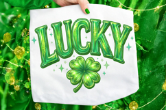 Lucky St Patrick's Day PNG, Lucky Day PNG, Shamrock PNG Product Image 1