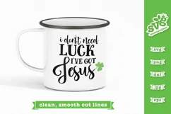 Funny St Patricks Day quote shown on a enameled coffee mug.