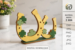Lucky Shamrock Decors Bundle Laser Cut. Stand Decor SVG Product Image 13