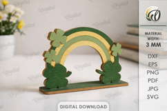 Lucky Shamrock Decor Laser Cut. Stand Decor SVG Product Image 1