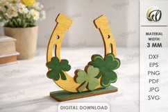 Lucky Shamrock Decors Bundle Laser Cut. Stand Decor SVG Product Image 7