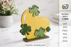 Lucky Shamrock Decors Bundle Laser Cut. Stand Decor SVG Product Image 9
