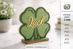 Lucky Shamrock Decors Bundle Laser Cut. Stand Decor SVG Product Image 12