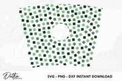 Lucky Shamrocks Starbucks 24oz Acrylic Tumbler Wrap SVG Product Image 2