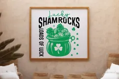 Lucky Shamrocks Loads Of Luck Sign SVG Design Product Image 3