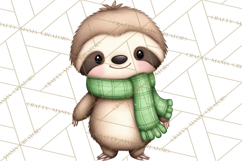 Cute St Patrick's Day Sloth Clipart PNG Lucky Animal Graphic Product Image 2