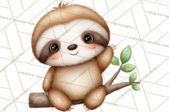 Cute St Patrick's Day Sloth Clipart PNG Lucky Animal Graphic Product Image 3