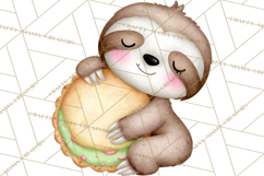 Cute St Patrick's Day Sloth Clipart PNG Lucky Animal Graphic Product Image 3