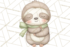 Cute St Patrick's Day Sloth Clipart PNG Lucky Animal Graphic Product Image 5