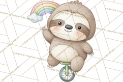 Cute St Patrick's Day Sloth Clipart PNG Lucky Animal Graphic Product Image 3