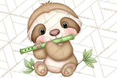 Cute St Patrick's Day Sloth Clipart PNG Lucky Animal Graphic Product Image 4