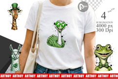 Lucky St Paddys Animal Art Sublimation Product Image 1