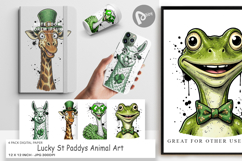 Lucky St Paddys Animal Art Digital Paper Product Image 1