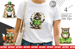 Lucky St Patricks Animal Sublimation Product Image 1