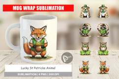 Lucky St Patricks Animal Mug Wrap Product Image 1