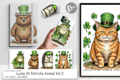 Lucky St Patricks Animal Digital Paper Product Image 1