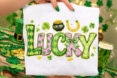 Lucky St Patrick's Day PNG, Lucky Day PNG, Clover PNG, Irish Product Image 1