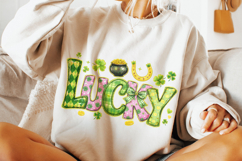 Lucky St Patrick's Day PNG, Lucky Day PNG, Clover PNG, Irish Product Image 4