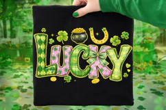 Lucky St Patrick's Day PNG, Lucky Day PNG, Clover PNG, Irish Product Image 7