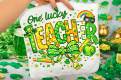 One Lucky Teacher St Patrick's Day PNG, Lucky Teacher PNG Product Image 1