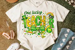 One Lucky Teacher St Patrick's Day PNG, Lucky Teacher PNG Product Image 5