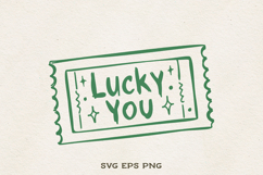 Lucky Ticket SVG | Carnival Ticket Line Art | Admission PNG Product Image 1