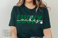 Lucky Vibes SVG - St Patrick's Day SVG - Shamrock Design Product Image 3