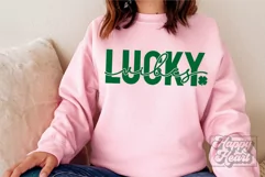 Lucky Vibes SVG - St Patrick's Day SVG - Shamrock Design Product Image 4