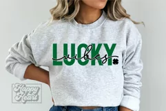 Lucky Vibes SVG - St Patrick's Day SVG - Shamrock Design Product Image 1