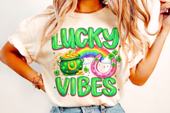 Lucky Vibes PNG, St Patrick's Day PNG, Irish PNG, Clover PNG Product Image 2
