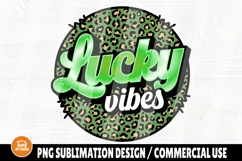 Lucky vibes PNG, Funny St. Patrick's png, Sublimation Shirt Product Image 1