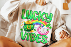 Lucky Vibes PNG, St Patrick's Day PNG, Irish PNG, Clover PNG Product Image 3