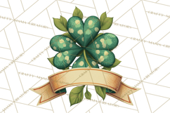 Retro St. Patrick’s Day PNG Clipart, Vintage Shamrocks Product Image 4