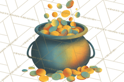 Retro St. Patrick’s Day PNG Clipart, Vintage Shamrocks Product Image 2