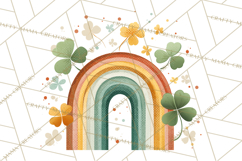 Retro St. Patrick’s Day PNG Clipart, Vintage Shamrocks Product Image 3