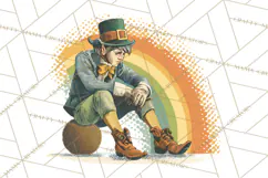 Retro St. Patrick’s Day PNG Clipart, Vintage Shamrocks Product Image 3