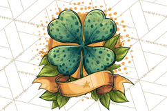 Retro St. Patrick’s Day PNG Clipart, Vintage Shamrocks Product Image 2