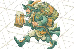 Retro St. Patrick’s Day PNG Clipart, Vintage Shamrocks Product Image 4