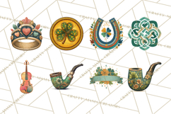 Retro St. Patrick’s Day PNG Clipart, Vintage Shamrocks Product Image 4