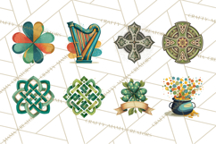 Retro St. Patrick’s Day PNG Clipart, Vintage Shamrocks Product Image 6