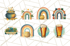 Retro St. Patrick’s Day PNG Clipart, Vintage Shamrocks Product Image 7