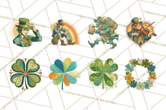 Retro St. Patrick’s Day PNG Clipart, Vintage Shamrocks Product Image 9