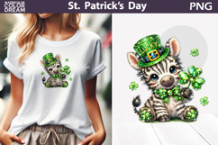 St. Patrick's Day Clipart | Zebra Clover Sublimation Product Image 1